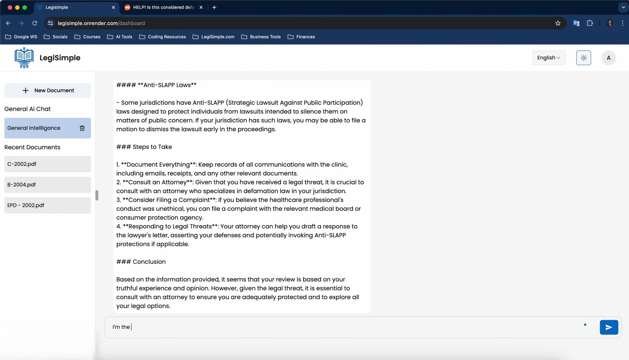 Legisimple screenshot 2